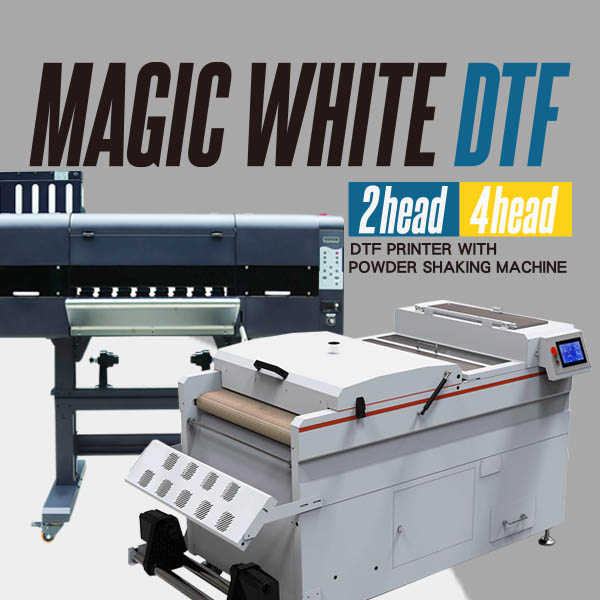 DTF Printer 60cm (2 heads) 4colors+White with Shaker Oven - Oric - CHN Paper